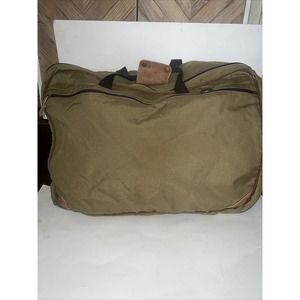 Vtg 80s LL Bean Soft Sided Canvas Suitcase Duffle Bag Carry On Luggage 25x19x8”